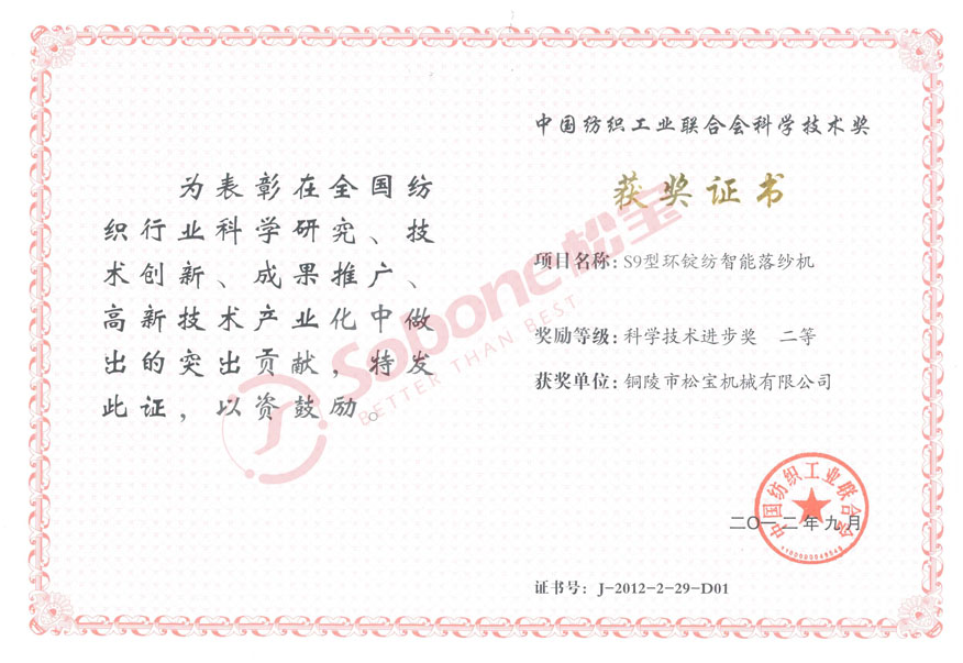 协会科技进步二等奖